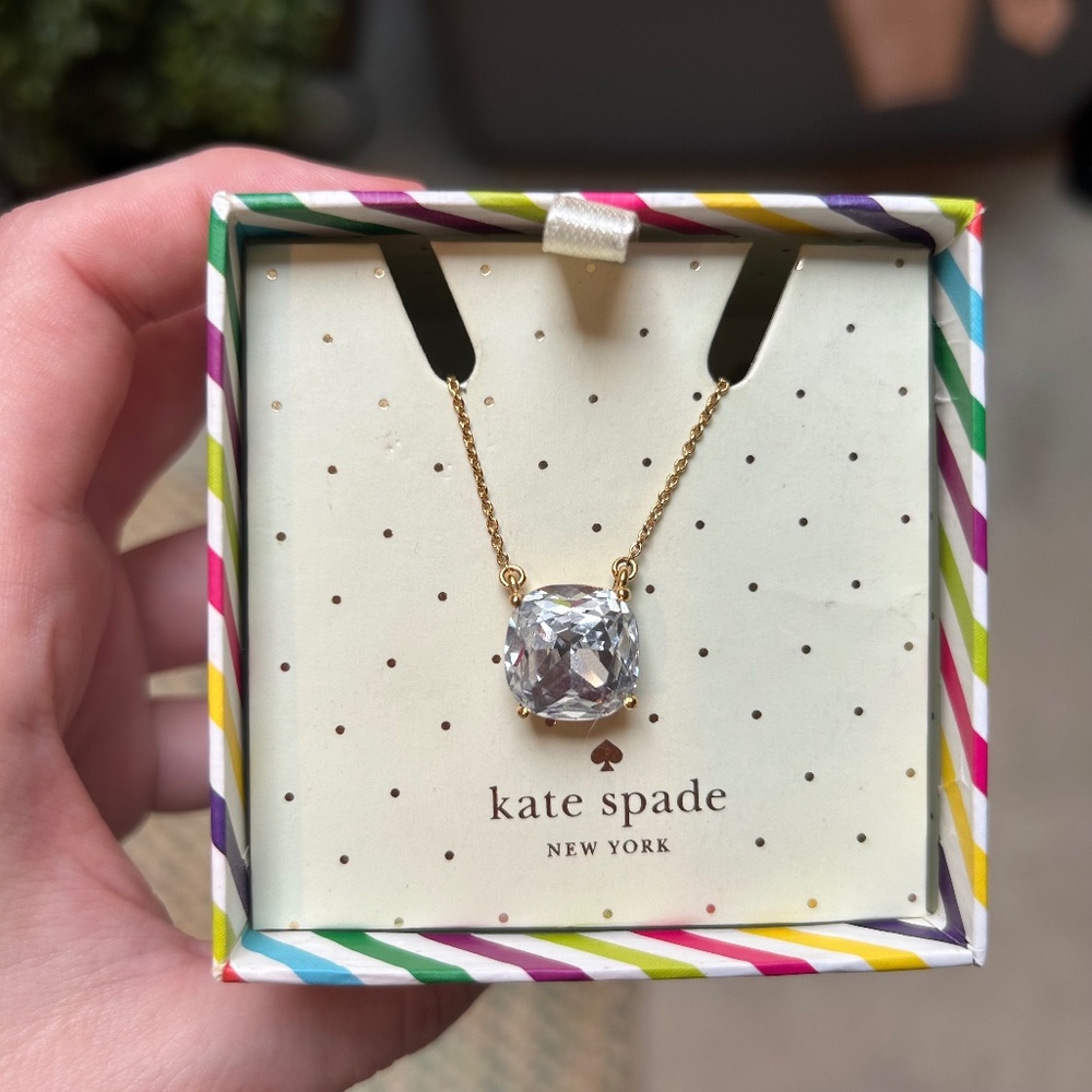 Kate Spade Gumdrop Pendant Necklace Clear
